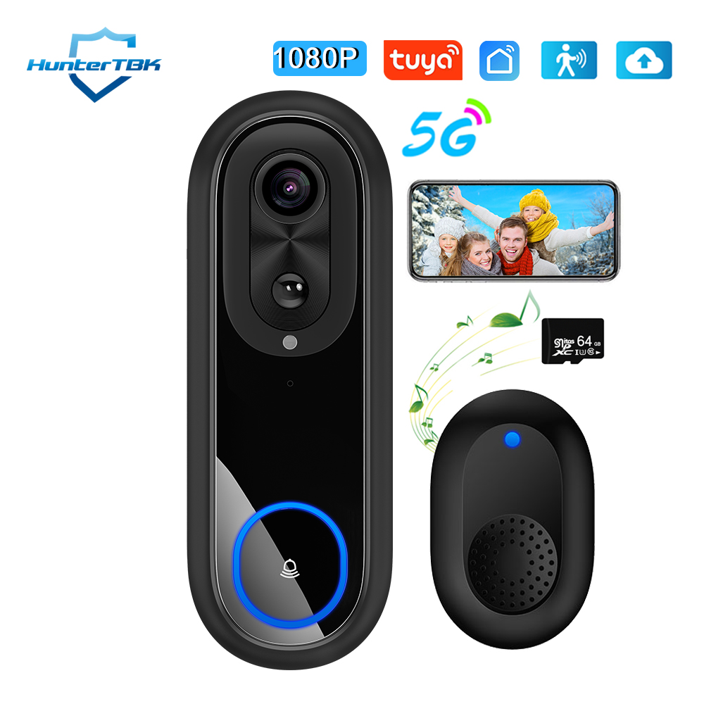 Smart Home Battery Camera - Timbre de vídeo WiFi 5G 2,4G