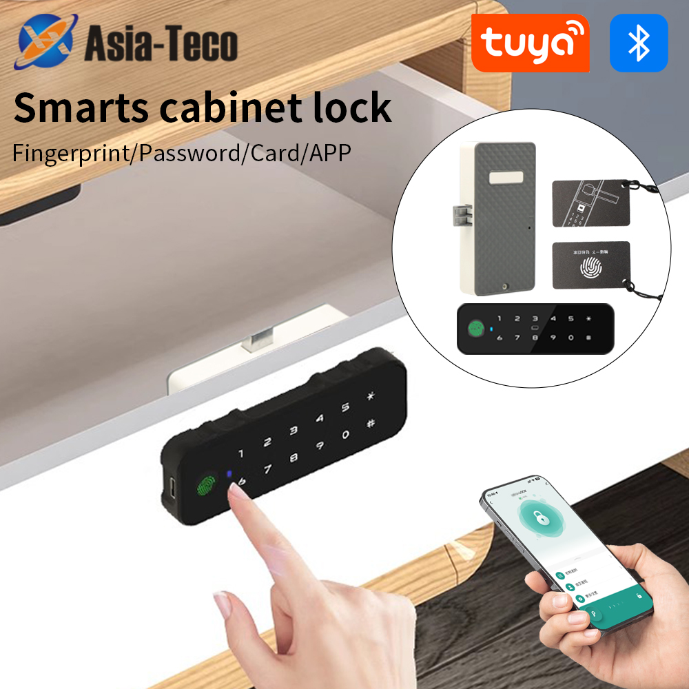 Smart Home Key - Tuya-armario de madera inteligente con Bluetooth,