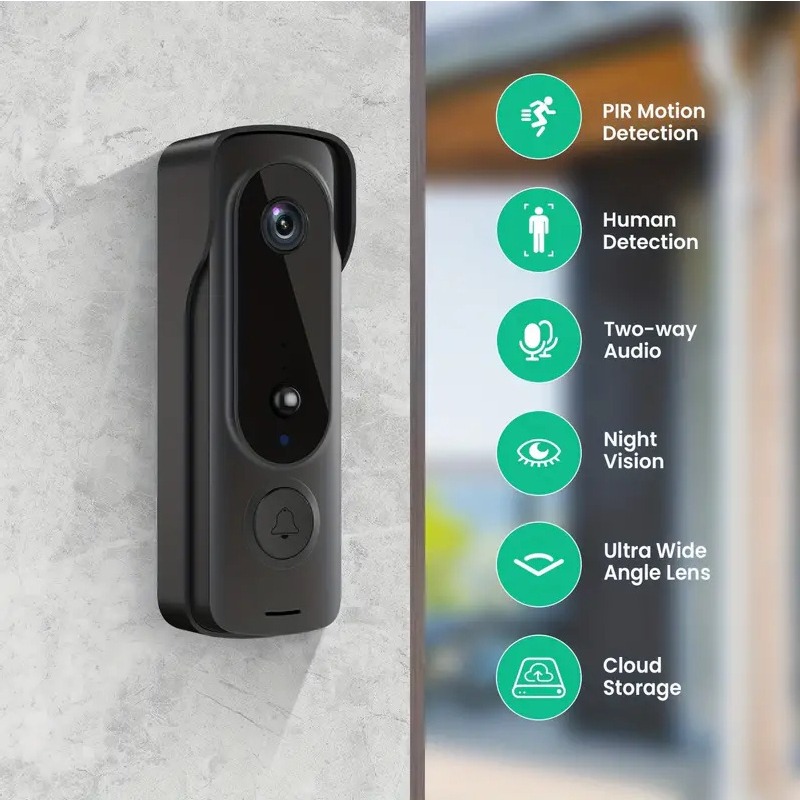 Smart Home Video Doorphone Ezviz - Timbre inalámbrico para exteriores, cubierta Solar,