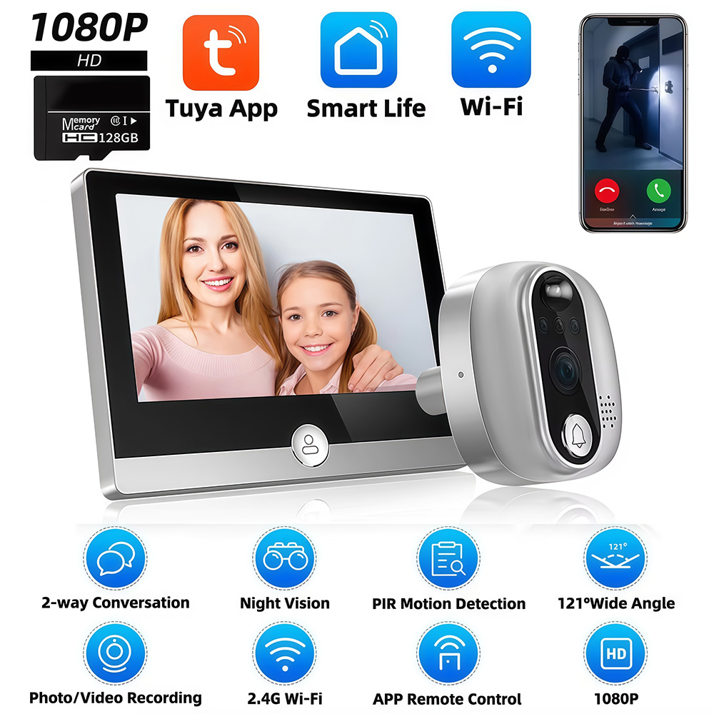 Smart Home Battery Camera - Tuya 1080P WiFi timbre de puerta