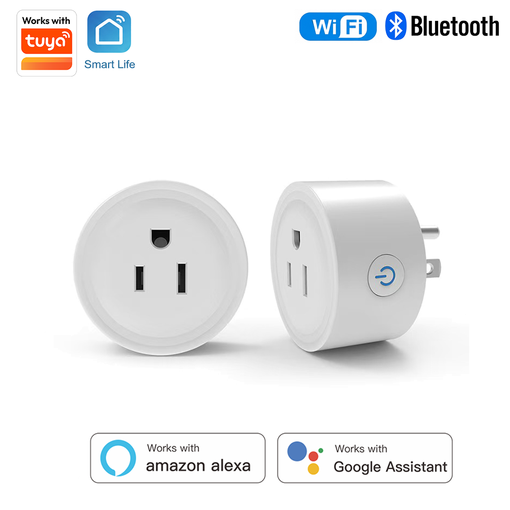 Smart Home Web - Enchufe Inteligente Redondo Tuya con Conectividad