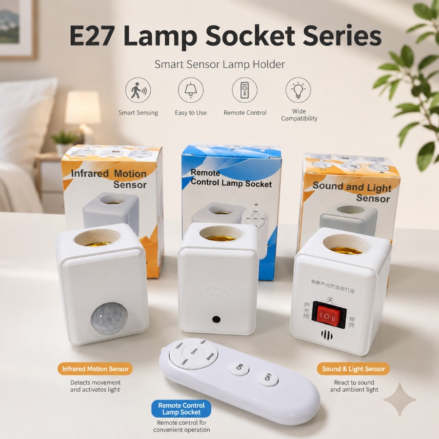 Pir Motion Sensor - Enchufe EU/US E27 con Sensor de