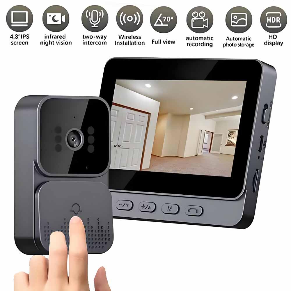 Smart Home Video Doorphone Ezviz - Videoportero Inalámbrico con Intercomunicador, Visión Nocturna