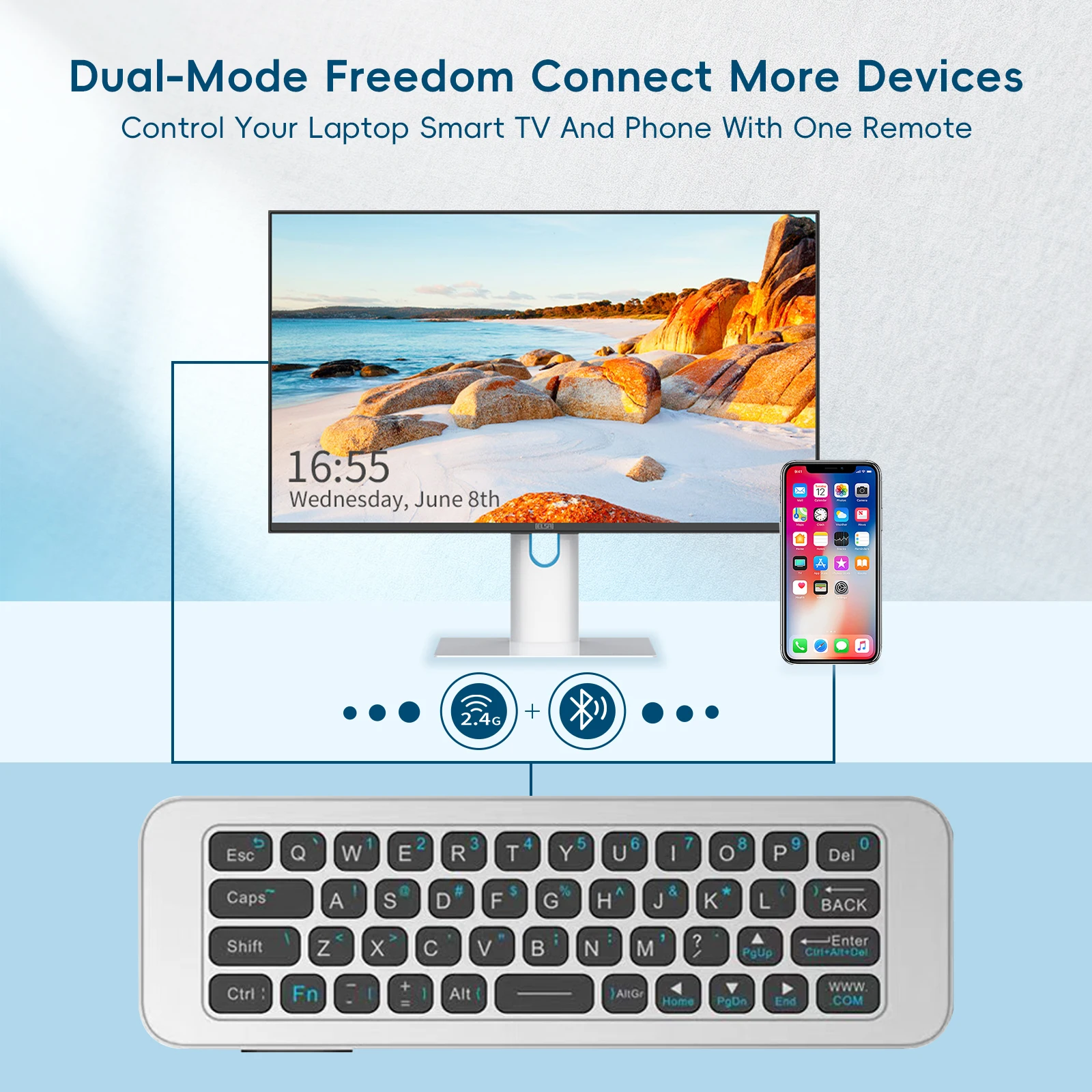 IPazzPort Mini Teclado Inalámb - Smart Home Keyboard reseña y precio