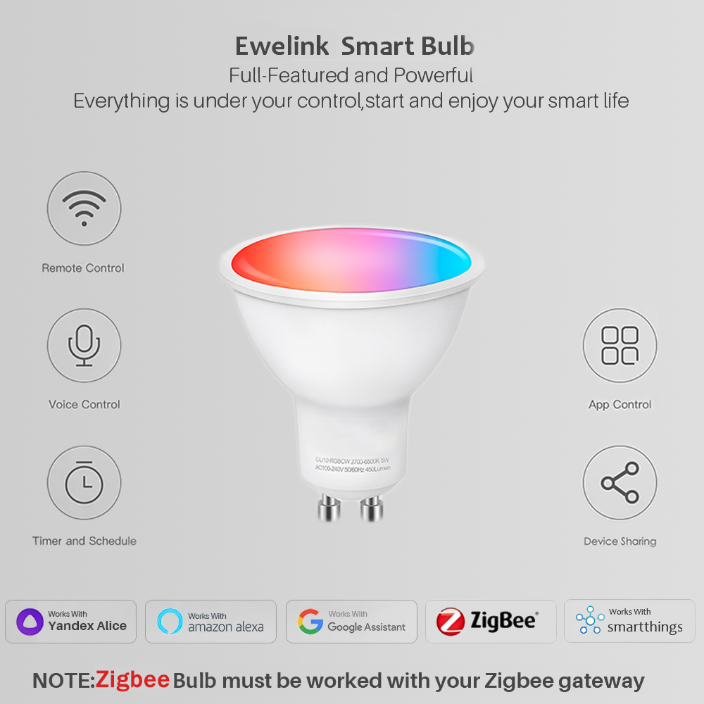 Bombillas LED Zigbee GU10 Ewel - Smart Bulb reseña y precio