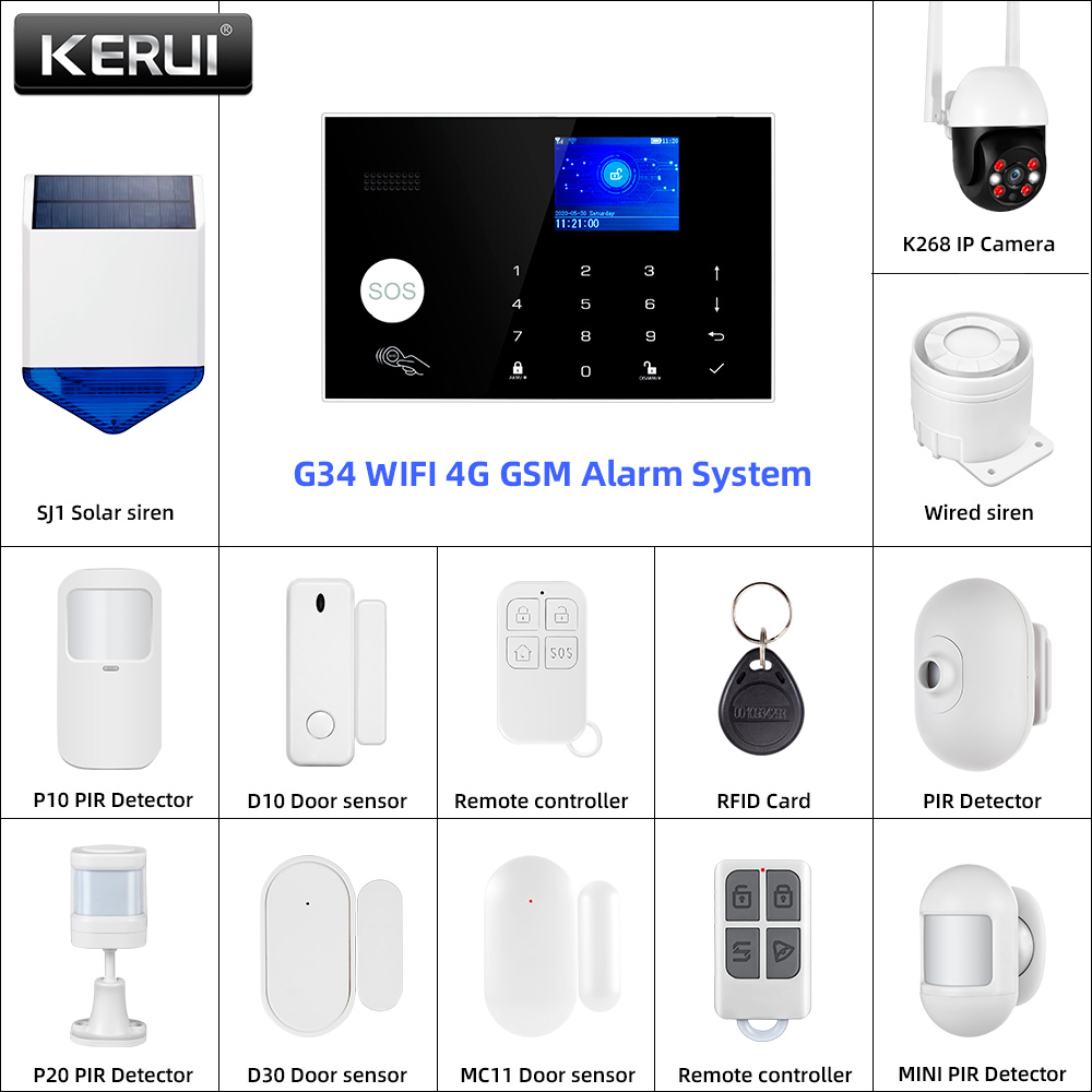 KERUI G34 4G WIFI Panel de sis - Smart Home Keyboard reseña y precio
