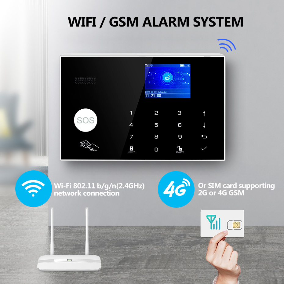 KERUI G34 4G WIFI Panel de sis - Smart Home Keyboard reseña y precio