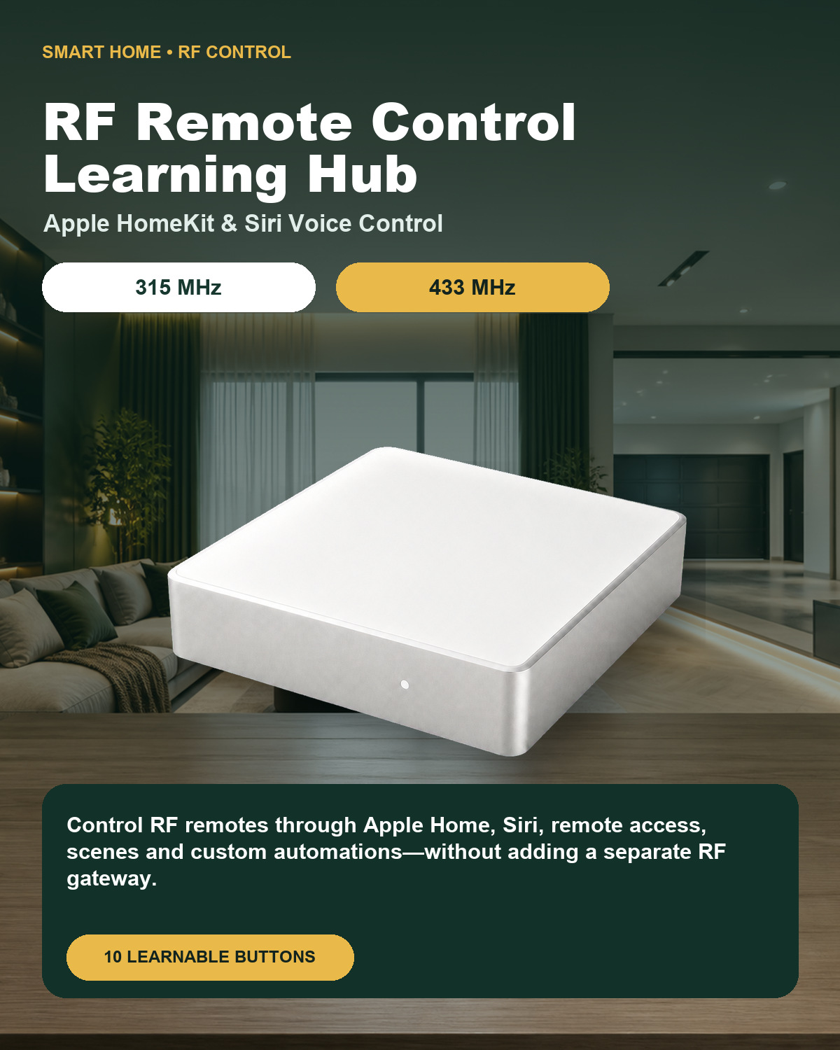 Control Remoto RF de 315/433MH - Smart Home Hub Samsung reseña y precio