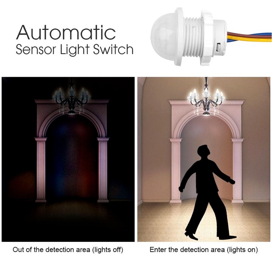 Sensor inteligente AC 110V 220 - Pir Motion Sensor reseña y precio