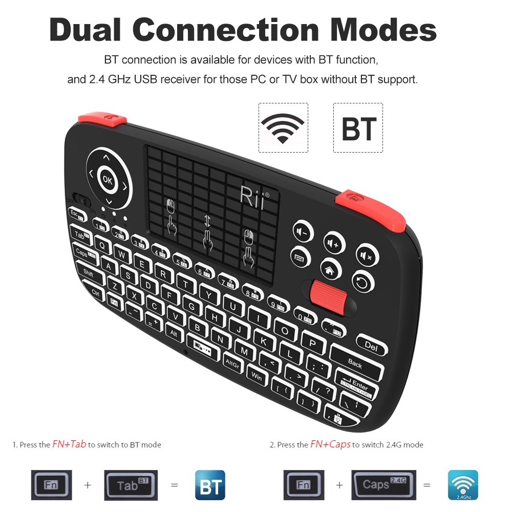 Rii i4 Mini BT teclado inalámb - Smart Home Keyboard reseña y precio