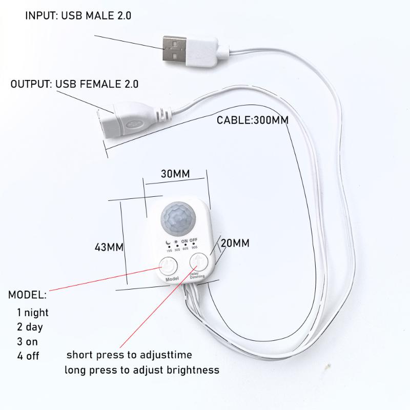 1 Uds DC 5V-24V USB PIR Sensor - Pir Motion Sensor reseña y precio