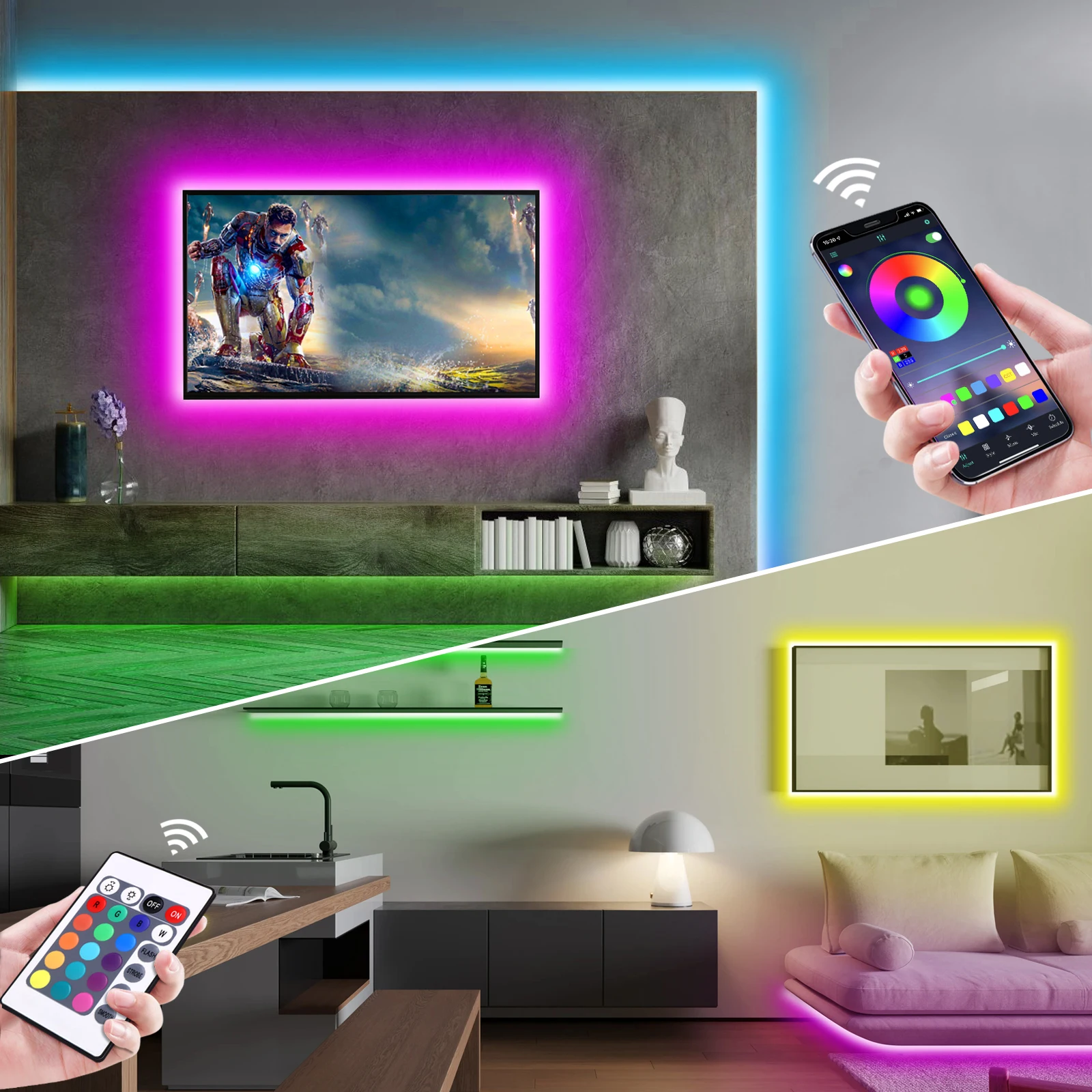 Tira de luces LED de neón RGB  - Smart Home Room reseña y precio